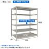【本体】TRUSCO スチールラック 薄板ラック(棚板分割タイプ/耐荷重100kg) 幅1500×奥行875×高さ1800mm 6段単体 日本製 ネオグレー-4