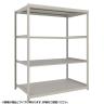 【本体】TRUSCO スチールラック 薄板ラック(棚板分割タイプ/耐荷重100kg) 幅1800×奥行875×高さ1800mm 4段単体 日本製 ネオグレー-19