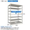 【本体】TRUSCO スチールラック 薄板ラック(棚板分割タイプ/耐荷重100kg) 幅1800×奥行595×高さ2100mm 7段単体 日本製 ネオグレー-4