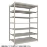 【本体】TRUSCO スチールラック 薄板ラック(棚板分割タイプ/耐荷重100kg) 幅1800×奥行595×高さ2100mm 7段単体 日本製 ネオグレー-19
