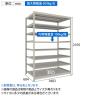 【本体】TRUSCO スチールラック 薄板ラック(棚板分割タイプ/耐荷重100kg) 幅1800×奥行595×高さ2100mm 8段単体 日本製 ネオグレー-4