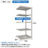【追加/増設用】TRUSCO スチールラック 薄板ラック(棚板分割タイプ/耐荷重100kg) 幅900×奥行875×高さ2400mm 5段連結 日本製 ネオグレー-4