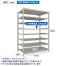 【本体】TRUSCO スチールラック 薄板ラック(棚板分割タイプ/耐荷重100kg) 幅1500×奥行595×高さ2400mm 8段単体 日本製 ネオグレー-4