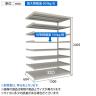【追加/増設用】TRUSCO スチールラック 薄板ラック(棚板分割タイプ/耐荷重100kg) 幅1500×奥行595×高さ2400mm 8段連結 日本製 ネオグレー-4