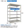 【本体】TRUSCO スチールラック 薄板ラック(棚板分割タイプ/耐荷重100kg) 幅1500×奥行875×高さ2400mm 6段単体 日本製 ネオグレー-4