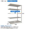【追加/増設用】TRUSCO スチールラック 薄板ラック(棚板分割タイプ/耐荷重100kg) 幅1800×奥行595×高さ2400mm 5段連結 日本製 ネオグレー-4