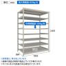 【本体】TRUSCO スチールラック 薄板ラック(棚板分割タイプ/耐荷重100kg) 幅1800×奥行875×高さ2400mm 8段単体 日本製 ネオグレー-4