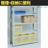 【追加/増設用】TRUSCO M3型中量棚 オープンラック 幅1500×奥行921×高さ2400mm 6段 連結 日本製 免震樹脂ベース付き ネオグレー-3