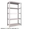 【本体】TRUSCO スチールラック オープンラック 日本製 M3型中量棚 幅1500×奥行471×高さ2100mm 5段 単体 免震樹脂ベース付き ネオグレー-19