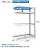 【追加/増設用】TRUSCO スチールラック オープンラック 日本製 M3型中量棚 幅1200×奥行571×高さ1800mm 棚板2段+タイヤ受け2段 連結 ネオグレー-4