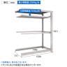 【追加/増設用】TRUSCO スチールラック オープンラック 日本製 M3型中量棚 幅1500×奥行721×高さ1800mm 棚板2段+タイヤ受け2段 連結 ネオグレー-4