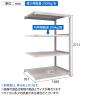 【追加/増設用】TRUSCO スチールラック オープンラック 日本製 M3型中量棚 幅1200×奥行921×高さ2100mm 4段 連結 ネオグレー-5