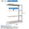 【追加/増設用】TRUSCO スチールラック オープンラック 日本製 M3型中量棚 幅1500×奥行571×高さ2100mm 4段 連結 ネオグレー-5