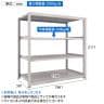 【本体】TRUSCO スチールラック オープンラック 日本製 M3型中量棚 幅1800×奥行571×高さ2100mm 4段 単体 ネオグレー-5