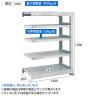 【追加/増設用】TRUSCO スチールラック オープンラック 日本製 M1.5型軽中量棚 幅1460×奥行295×高さ1200mm 5段 連結 ネオグレー-5