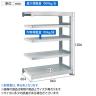 【追加/増設用】TRUSCO スチールラック オープンラック 日本製 M1.5型軽中量棚 幅860×奥行595×高さ1200mm 5段 連結 ネオグレー-5