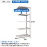【追加/増設用】TRUSCO スチールラック オープンラック M2型軽中量棚 収納ラック 日本製 幅860×奥行900×高さ2100mm 5段 連結 ネオグレー-5