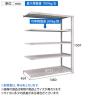 【追加/増設用】TRUSCO スチールラック オープンラック M2型軽中量棚 収納ラック 日本製 幅1460×奥行450×高さ1500mm 5段 連結 ネオグレー-5