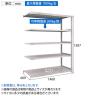 【追加/増設用】TRUSCO スチールラック オープンラック M2型軽中量棚 収納ラック 日本製 幅1460×奥行600×高さ1500mm 5段 連結 ネオグレー-5