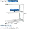 【追加/増設用】TRUSCO スチールラック オープンラック M2型軽中量棚 収納ラック 日本製 幅1760×奥行900×高さ1200mm 3段 連結 ネオグレー-5