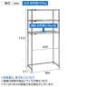 TRUSCO スチール製メッシュラック オープンラック 下段開放型 幅900×奥行600×高さ1500mm 棚板3枚-4