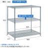 TRUSCO スチール製メッシュラック オープンラック 幅900×奥行600×高さ900mm 3段-3