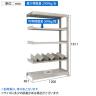 【追加/増設用】TRUSCO 一斗缶ラック スチールラック M3型中量棚 日本製 幅1200×奥行471×高さ1800mm 5段 連結 缶受け3個付き-4