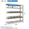 【追加/増設用】TRUSCO 一斗缶ラック スチールラック M3型中量棚 日本製 幅1800×奥行471×高さ1800mm 5段 連結 缶受け10個付き-4