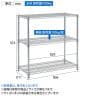 TRUSCO ステンレス製メッシュラック 幅900×奥行600×高さ900mm 3段-7