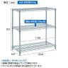 TRUSCO ステンレス製メッシュラック 幅1800×奥行450×高さ900mm 3段-6