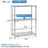 TRUSCO ステンレス製メッシュラック 幅900×奥行450×高さ1200mm 3段 バックバー付き-6