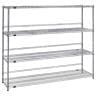 TRUSCO ステンレス製メッシュラック 幅1800×奥行450×高さ1500mm 4段 バックバー付き-19