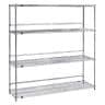 TRUSCO ステンレス製メッシュラック 幅1800×奥行450×高さ1800mm 4段 バックバー付き-19