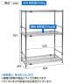 TRUSCO ステンレス製メッシュラック 幅605×奥行450×高さ900mm 3段 サイドバー付き-6
