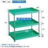 【抗菌加工】TRUSCO スチールラック フェニックスワゴンラック型 日本製 幅750×奥行500×高さ772mm 3段【SIAA】-5