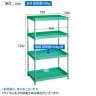 【抗菌加工】TRUSCO スチールラック フェニックスワゴンラック型 日本製 幅750×奥行500×高さ1392mm 4段【SIAA】-5