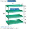 【抗菌加工】TRUSCO スチールラック フェニックスワゴンラック型 日本製 幅900×奥行600×高さ1092mm 4段【SIAA】-5