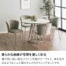 4人用 ダイニングテーブルセット 5点 木目調 円形テーブル ダイニング 丸テーブル カフェテーブル セット モダン グレー グリーン ピンク イエロー (幅1000mm 丸テーブル×1 チェア×4)-9