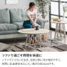 幅800mm 円形 リビングテーブル 丸 テーブル ローテーブル センターテーブル ラウンドテーブル おしゃれ 北欧 ナチュラル ホワイト 白 木目調 モダン-8