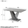 ダイニングテーブル 大理石調 6人用 石目調 コンクリート調 スタイリッシュ オシャレ 高級感 モダン グレー天板 グレー 幅2000×奥行1000×高さ750mm-11