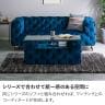 センターテーブル ベルベッド生地 強化ガラステーブル モダン フェミニン シンプル 高級感 店舗 リビングテーブル ローテーブル 幅1070×奥行520×高さ480mm-4