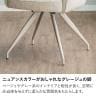 ダイニングチェア 回転式 肘付き ファブリック PU 食卓椅子 回転 チェア 回転椅子 オートリターン おしゃれ モダン スチール ベージュ グレー-12