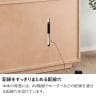 幅1500mm 木製 サイドボード 日本製 キャビネット 配線穴 リビングボード おしゃれ チェスト 収納棚 可動棚 リビング 収納 国産 北欧 ナチュラル-11