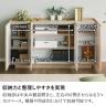 幅1500mm 木製 サイドボード 日本製 キャビネット 配線穴 リビングボード おしゃれ チェスト 収納棚 可動棚 リビング 収納 国産 北欧 ナチュラル-9
