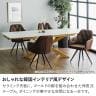 【設置無料】幅1600mm 幅2000mm 幅2400mm 伸長式ダイニングテーブル セラミック 伸縮 テーブル 4人用 6人用 8人用 大理石調 耐熱 天板拡張 シンプル モダン オシャレ ゴールド脚 シック エレガント カフェ 飲食店 モデルルーム-7