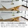 【設置無料】幅1600mm 幅2000mm 幅2400mm 伸長式ダイニングテーブル セラミック 伸縮 テーブル 4人用 6人用 8人用 大理石調 耐熱 天板拡張 シンプル モダン オシャレ ゴールド脚 シック エレガント カフェ 飲食店 モデルルーム-9
