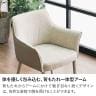 【2脚セット】ダイニングチェア 肘付き ファブリック PU 食卓椅子 チェア おしゃれ 可愛い ツートン シンプル モダン スチール ベージュ グレー-8