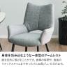 【2脚セット】ダイニングチェア 肘付き ファブリック 食卓椅子 スチール脚 シンプル ホテルライク風 オシャレ ベージュ グレー ブラック ブラウン-11