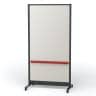 プラス 衝立 パーテーション ホワイトボード グレイッシュタイプ ブラックフレーム マグネット付きトレイ マーカー付き キャスター付き PWC-0918-BK 幅950×奥行560×高さ1840mm-19