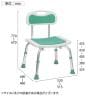 ウェルファン シャワーチェア 楽湯STS 背付き ライトグリーン 高齢者 介護用品 福祉用具 お風呂 椅子 腰掛け椅子 浴槽椅子 背付き・肘掛付き-1